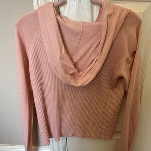 Lightweight Pink Hooded Sweater